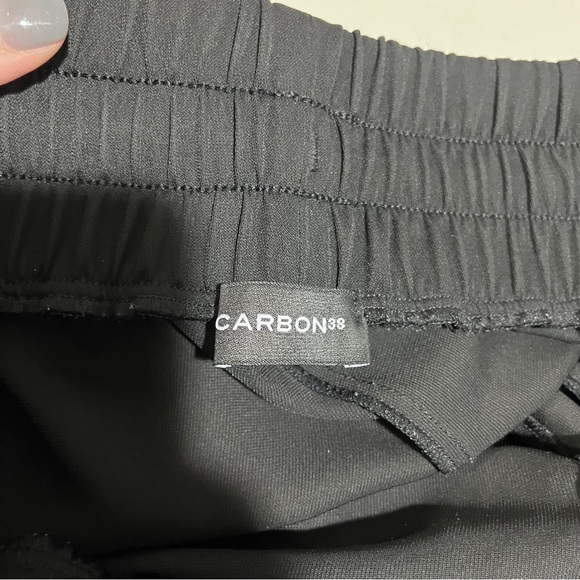 Carbon38 Elastic Waist Joggers High Waisted Black Size Medium - Picture 4 of 5